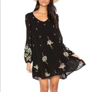 Mini NWOT Oxford Embroidered Free People Long Sleeve Dress